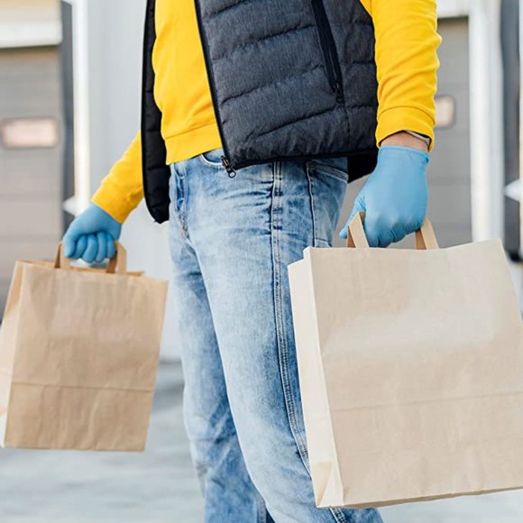 LARGE - 10 BOXES - Blue Nitrile Industrial Gloves - Nails, Cleaning, Food, Salon - Picture 6 of 11